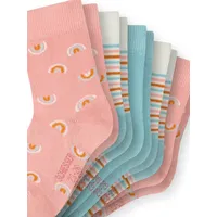 SCHIESSER Mädchen Kinder 5 PACK Socken Strümpfe Multipack - Größe 19 bis 37 - 23-26