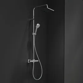 Hansgrohe Vernis Shape Duschsystem 230 1 Strahlart mit Thermostat Chrom 26097000