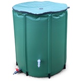 RAMROXX 500L Regenwassertonne Regentonne Wassertank faltbar mit Ablasshahn 98x80cm