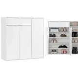 mokebo Der Concierge 109 x 114 x 36 cm mit 3 Türen und 1 Schublade weiß