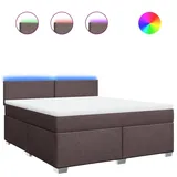 vidaXL Boxspringbett 180 x 200 cm Dunkelbraun