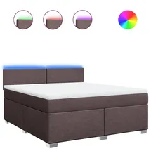 vidaXL Boxspringbett 180 x 200 cm Dunkelbraun