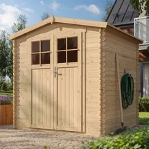 TIMBELA Gartenhaus M343F+M343G 2,16 x 1,63 m Braun