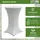 Baumarktplus 10x Stehtischhusse Stretch 70 cm weiß Tischdecke Husse Bistrotisch Partytisch