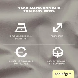 schlafgut Easy Jersey 140 x 200 - 160 x 220 cm sand mid