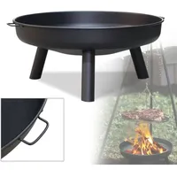Wolketon Feuerschale. Feuerschalen Gusseisen Verzinkt mit Griffen und Abnehmbare Beine. Ø 82 cm Feuerstelle für den Garten . Feuerkorb und Feuertonne
