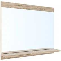 [en.casa] Spiegel, Badezimmerspiegel Krildihana mit Ablage 60 x 50 x 12 cm Eicheoptik
