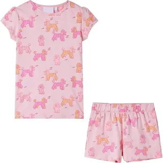 vidaXL Kinderpyjama mit Kurzen Ärmeln Hellrosa 92