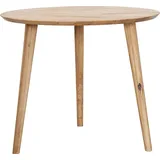 Lomadox Esstisch rund, 90cm Durchmesser, Wildeiche massiv geölt, Tarva-69
