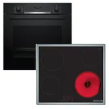 Bosch Herdset 60 cm mit Backofen Teleskopauszug + Elektrokochfeld