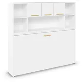 rauch Klappbett »Sucre« mit Regalelement - 214x44x197cm - weiß - Holz / Holz