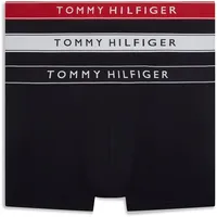 Trunk, Herren, Gr. XXL (56), 3 Stk., schwarz, Webqualität, Obermaterial: 95% Baumwolle, 5% Elasthan, TOMMY HILFIGER UNDERWEAR, unifarben, körpernah, Unterhosen, Körpernahe Passform mit elastischem Bund