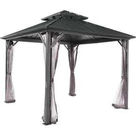 Primaster Mosquitonetze Pavillon Colossus 292 x 210 cm grau 4 Stück