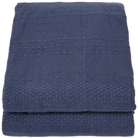 Homescapes Kashi Kuscheldecke 150 x 200 cm Blau