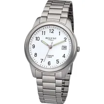 REGENT Herren Uhr F208 aus Titan mit Datumsanzeige