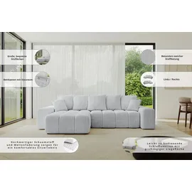 altdecor Ecksofa Cord 2-Sitzer Creme