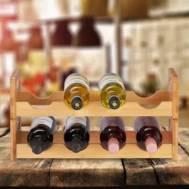 Relaxdays Weinregal 24 x 47 x 18 cm Natur