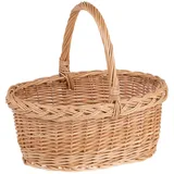 e-wicker24 Weidenkorb mit Henkel, Natur, Medium, Natur_1