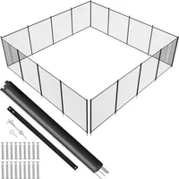 Vevor Poolzaun, 1,21 x 14,63 m, abnehmbarer Kindersicherheits-Poolzaun, einfache