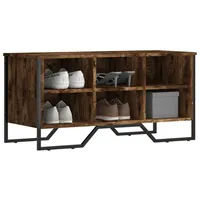VidaXL Schuhregal Räuchereiche 90x38x45,5 cm Holzwerkstoff