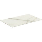 Ideal Standard Conca Keramik-Waschtisch-Platte T4344DH Ausladung 37cm, 60 x 37,3 x 0,6 cm, Mamor Calacatta