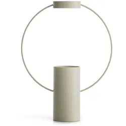Gravidus Metall Vase Tischvase 30 cm Beige Deko