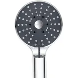 yeaupe pro Duschkopf, Hochdruck Duschkopf mit 6 Strahlarten, Anti-Kalk-Handbrause und einfache Installation ohne Werkzeug, Sparduschkopf für Gebiete mit hartem Wasser, Chrom