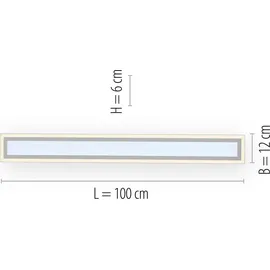 just light. LED Deckenleuchte 100 cm weiß