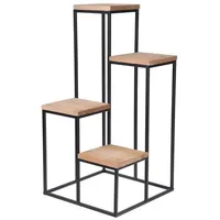 Stufenregal STEPS, Schwarz - Metall - Kiefer - 34