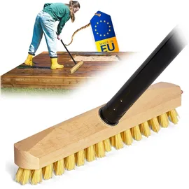 Novaliv Schrubber aus Holz mit Borsten Braun 4 St.