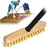 Novaliv Schrubber aus Holz mit Borsten Braun 4 St.