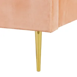 Beliani Marville 180 x 200 cm Pfirsichrosa