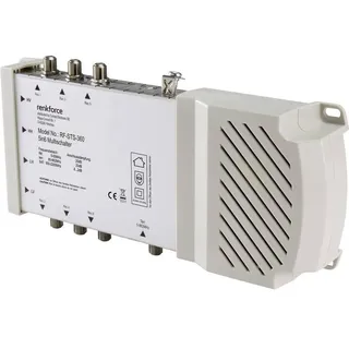Renkforce RF-STS-360 SAT Multischalter Eingänge (Multischalter): 5 (4 SAT/1 terrestrisch) Teilnehmer-Anzahl: 6 Quad-LNB-tauglich