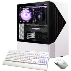 GAMEMAX Gaming-PC "Horizon 7445", schwarz-weiß (weiß, schwarz), Microsoft Windows 11 Home (64 Bit), 32 GB RAM 1000 GB SSD, Computer, Windows 11, DDR5 RAM