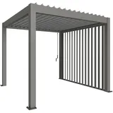 Biohort Lamellenseitenwand zu Pergola 10 x 235 x 272 cm Quarzgrau-Metallic