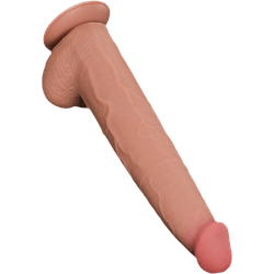 Sliding Skin Dildo, 34 cm, natur-hell