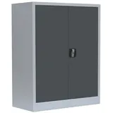 Lüllmann Stahl-Aktenschrank Metallschrank abschließbar Büroschrank 100 x 80 x 38,3cm grau/anthrazit