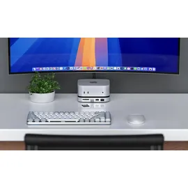 Satechi Stand Hub Mac Mini M4 SSD Enclosure Silber