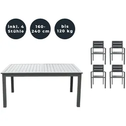 HOME DELUXE Sitzgruppe CASA MADERA - Menge: 5 tlg.