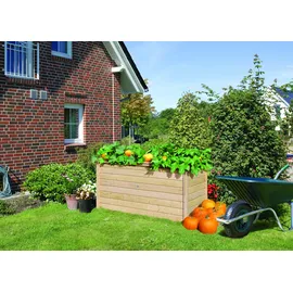 Karibu Hochbeet 28 mm 245 x 85 x 92 cm natur