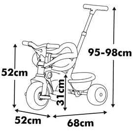 Smoby 740418 Dreirad Kinder ab 10 Monaten