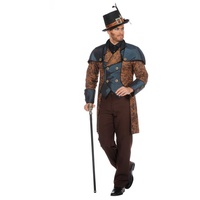 Metamorph Kostüm Steampunk Landlord Kostüm, Gehrock und Hose für aristokratische Gentlemen braun 48