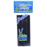 Strohhalm Papier Schwarz 20x0,45 cm 40Stk.