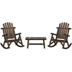 vidaXL 3-tlg. Garten-Lounge-Set Massivholz Fichte