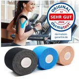 Axion axion® Kinesiologie Tapes 3er Set - in Blau, Beige, Schwarz bunt 50-74cm 0-12M
