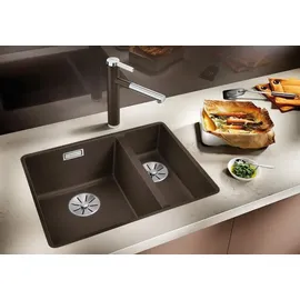 Blanco Subline 340/160-U links anthrazit + Handbetätigung + InFino