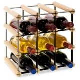 Proregal Weinregal Natur, Holz, Kiefer, Rechteckig, 32.5x32.5x24.5 cm, Wohnzimmer, Regale, Weinregale