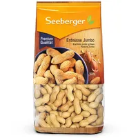 Seeberger Erdnüsse Jumbo Riesen: Große Erdnüsse in Schale - schonend geröstet - intensiver Geschmack mit zartem Butter-Aroma (1 x 500 g)