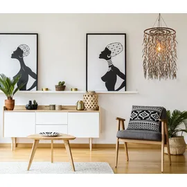 NÄVE Pendelleuchte Kokos Natur Ø 40 cm x 120 cm