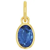 Amor Motivanhänger für Damen, 925 Sterling Silber, Schmuckstein synth. Blau Damen